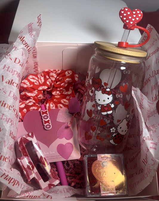 Valentine's Day Basket 16 oz cup